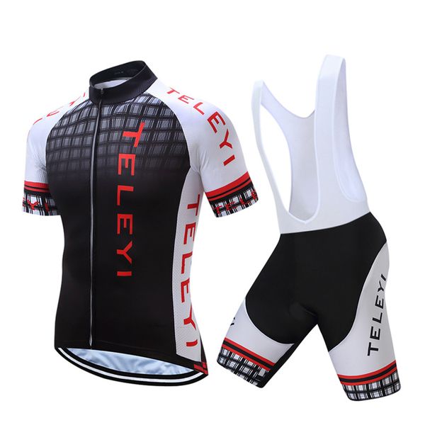 

racing sets jersey set 2021 summer bike clothes bib shorts sleeve t shirts and cycling sports quick-drying suit, Black;blue