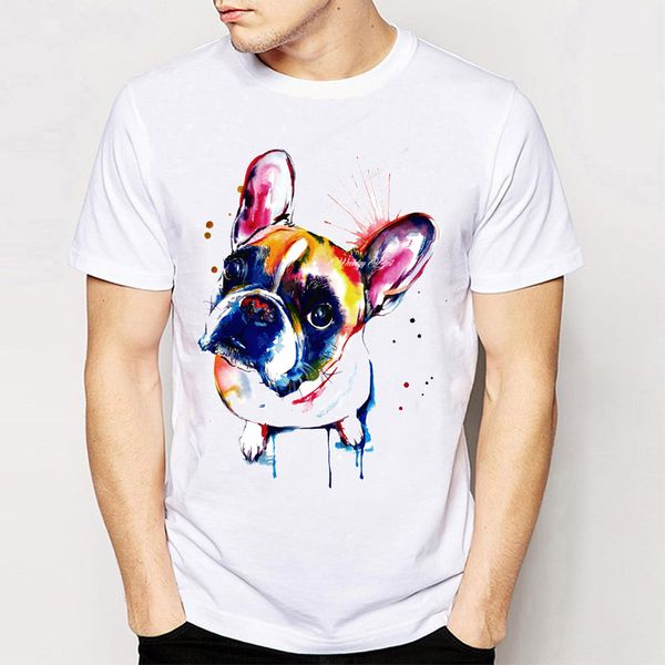 

sport new summer men's short sleeve colorful chihuahua printed t-shirt casual man tees funny dog design hipster
