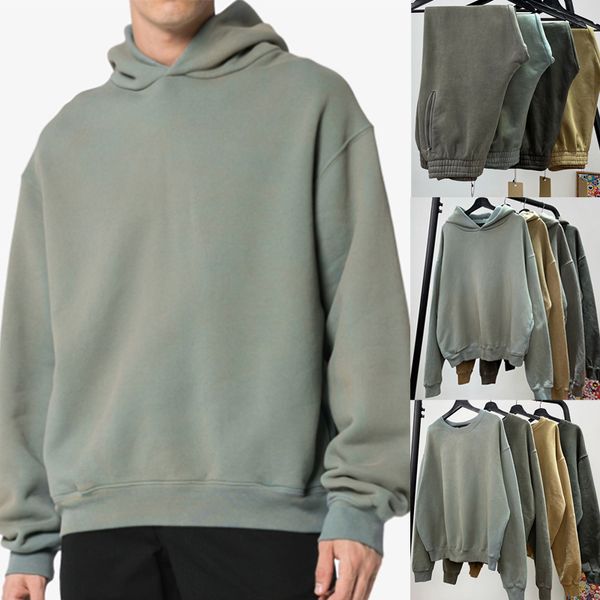 

сезон 6 classic hoodie glacier толстовки с капюшоном свитера повседневная винтаж промытые недорогие худовые джемпс мужчины хип-хоп улица mg2, Black