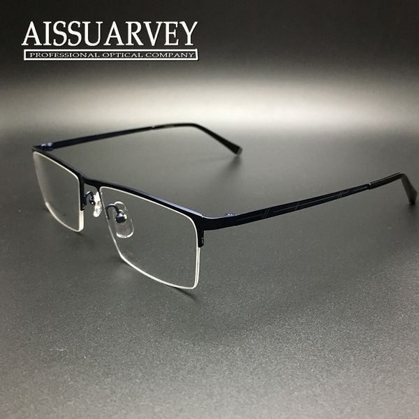 

fashion eyeglasses frame alloy half rim optical prescription eye wear man and women big designer 6008 black eye glass frame t200428, Silver