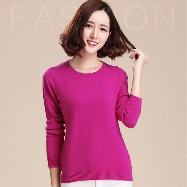 

2019 cashmere sweater women sweaters and pullovers women fashion o-neck solid color long sleeve knitted sweater ing, White;black