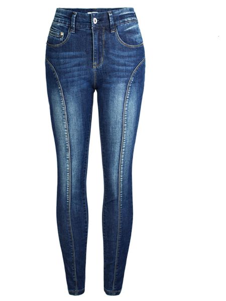 

2021 new women's brim feet pencil fine-cut pants, sales from the factory, direct cross-border sales, warm winter style dzq6, Blue