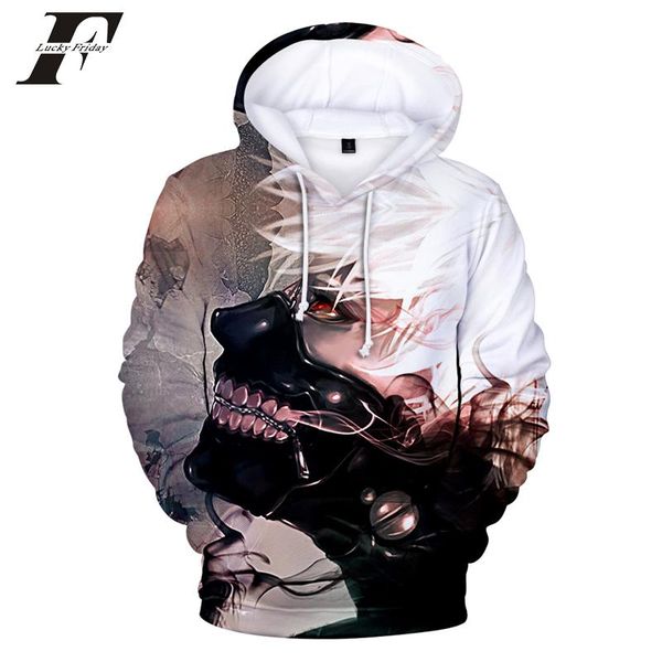 

2020 tokyo hoodies 3d harajuku hop men clothes plus hit sleeve harajuku long ghoul sweatshirt size aicwl, Black