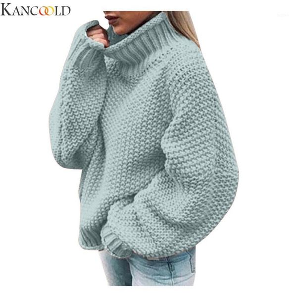 

kancoold womens off the shoulder turtleneck sweater casual knitted solid long sleeve pullover jumpers autumn winter1, White;black