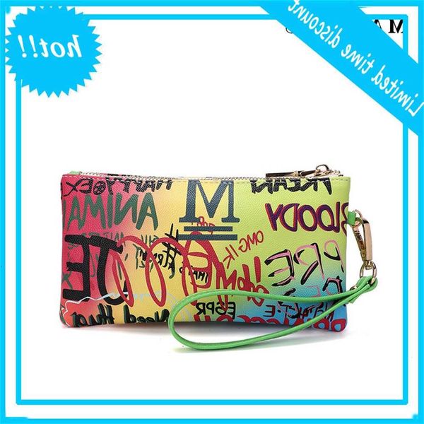 

maidudu 2020 new graffiti printing women's hand letter change bag length