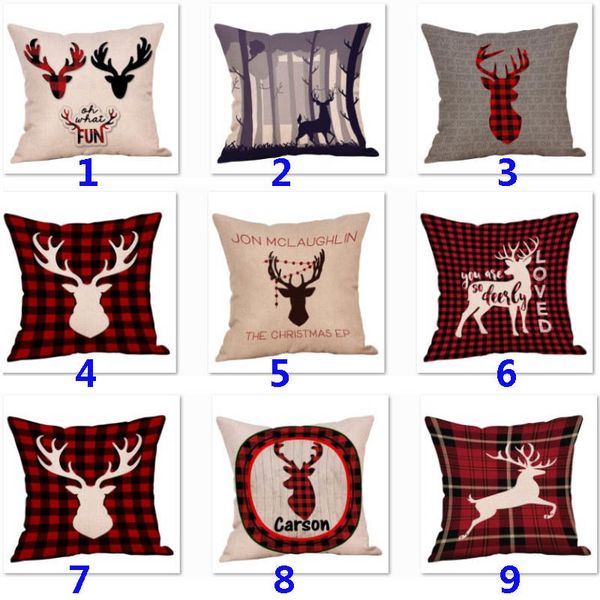 

christmas stripe covers new plaid linen sofa pillow case cushion cover xmas gift home decor 72 style dhb2771