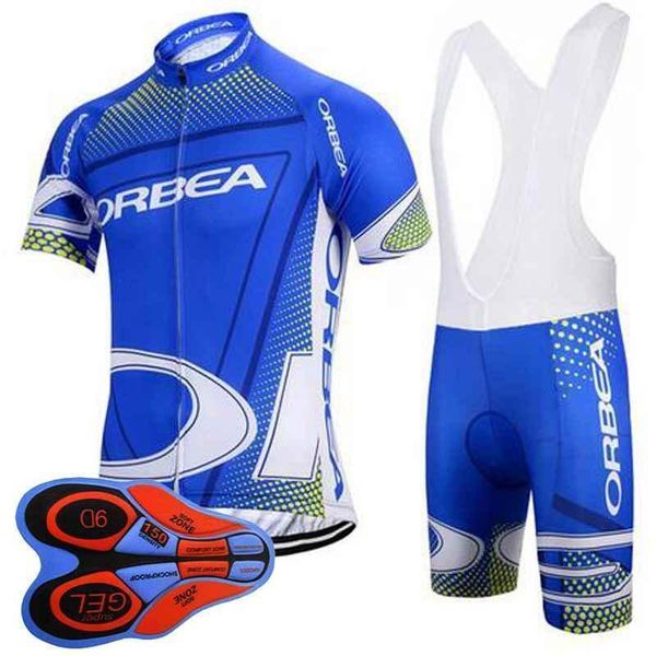 

2020 orbea team cycling short sleeves jersey (bib )shorts sets 9d gel pad maillot ropa ciclismo brand mtb bike shirt clothing 92607f, Gray