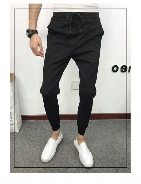 

2020 new summer fashion spirit boy men's micro crotch nine tight pants tight pantspoint casual leggings korean version trend avwok, Blue