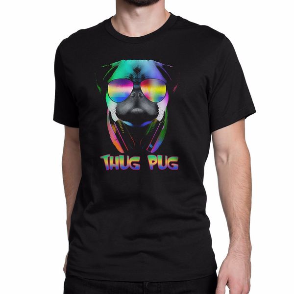 

new funny pug t-shirt thug pug joke gift for him summer fashion tee shirt sport hooded sweatshirt hoodie