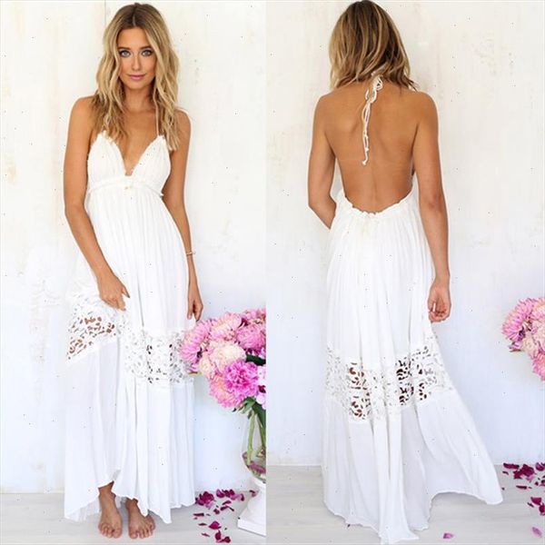 

summer long maxi elegant party casual white lace dress women sleeveless v neck long dresses, Black;gray