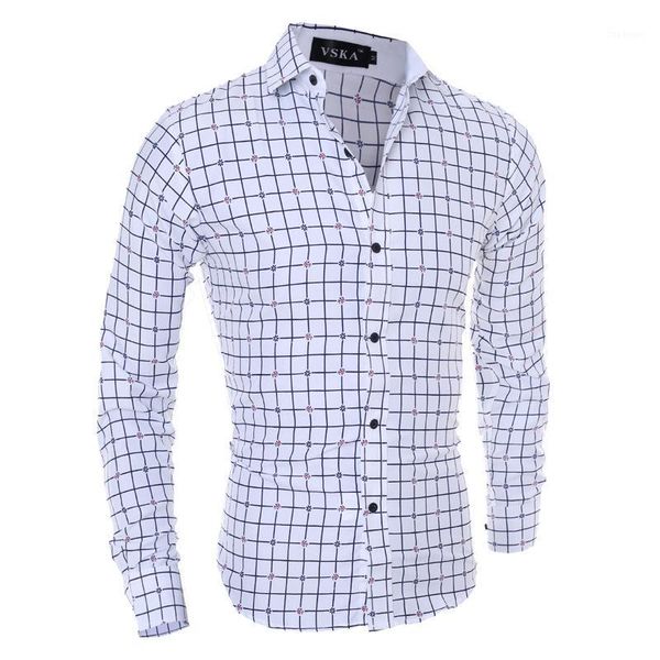 

zogaa 2019 men shirts long sleeve cotton business casual shirt office work shirts men plaid shirt collar slim fit clothing, White;black