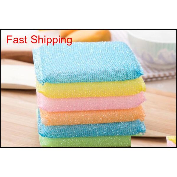 

4pcs/pack household cleaning tools multi-purpose antibacterial non stick oil dishwashing magic sponge brus qylmcs bdebaby