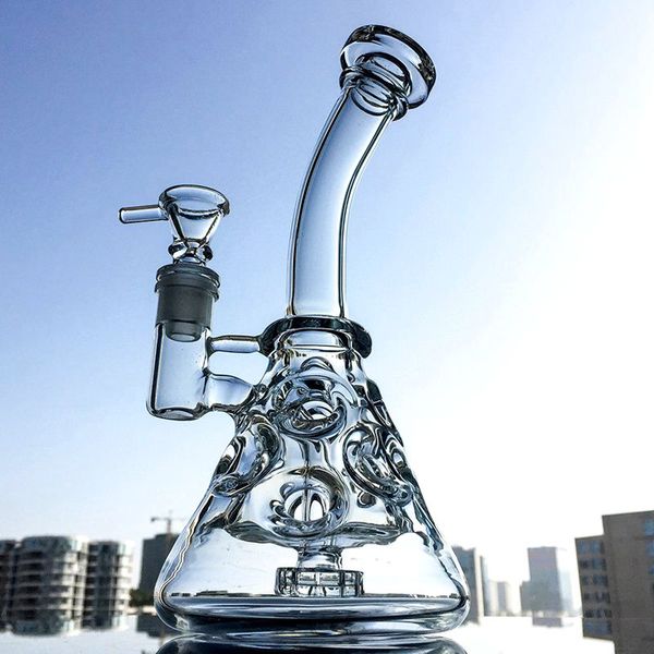 Water Glass Bong с душем рециркулятор FAG Egg Swiss Perc Cookahs Beaker DAB оснастки нефтяные вышка для курящих аксессуары MFE09