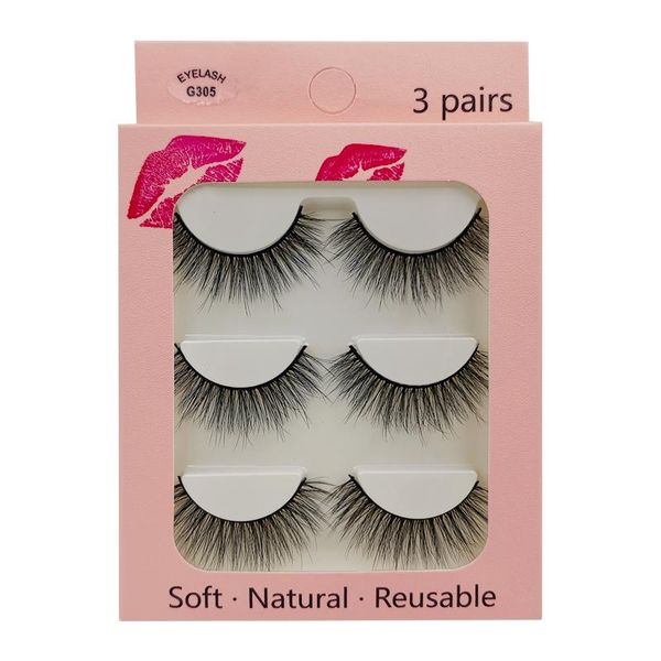 

3 pairs mink lashes makeup false eyelashes fluffy dramatic mink eyelashes eyelash extension make up cilios maquiagem faux cils wmtwun
