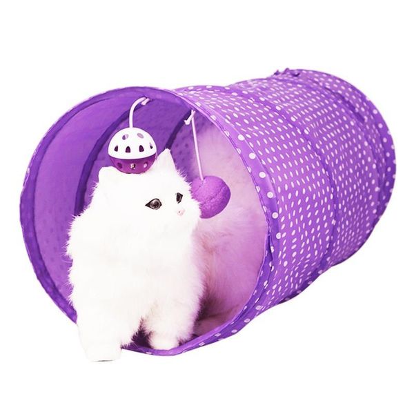 

cat toys funny pet tunnel play rainbown brown foldable kitten toy bulk cave drop