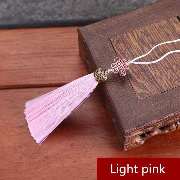 

5pcs metal caps fringe trim bookmark silk tassels diy curtain clothes bag craft supplies classical style tassel pendant 17cm h qylkpc