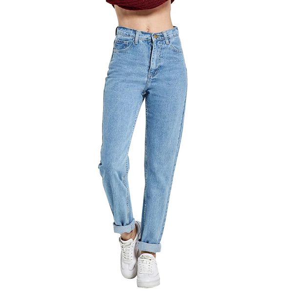 

2020 harem pants vintage high waist jeans woman boyfriends women's jeans full length mom jeans cowboy denim pants, Blue