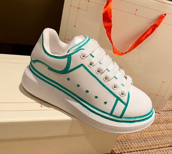 

with box] designer man women espadrilles flats platform oversized sneaker rivet trim shoes espadrille flat sole sneakers graffiti b111#, Black