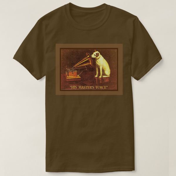 

printed men t shirt short sleeve vintage advertising_ his masters voice t-shirt tshirt sport hooded sweatshirt hoodie