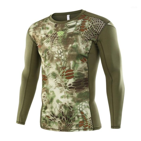 

racing jackets outdoor hunting camouflage t-shirt breathable tights army tactical mens compression fitness bodybulding running cycling1, Black;red