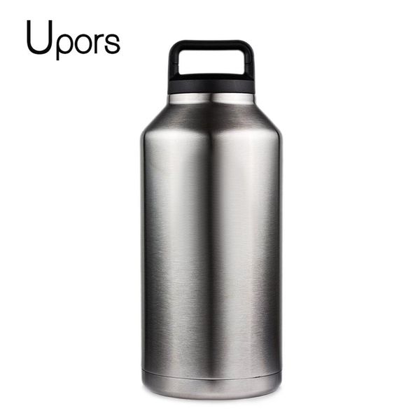 

upors 64oz 304 из нержавеющей стали бутылки воды двустенных вакуумная беэр kettle колбах с ручкой на открытом воздухе отдых на природе спорт