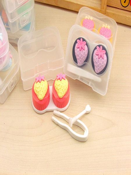 

random color 1piece2017 fashion transparent pocket plastic contact lens case travel kit easy take container holder h bbysib