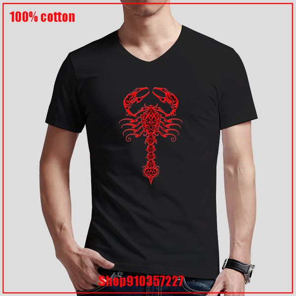 

red and black tribal scorpion v summer blouses short sleeve funny custom prin couple sport hooded sweatshirt hoodie t shirt