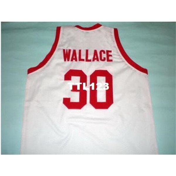 

vintage men #30 rasheed wallace gratz high school game college jersey size s-4xl or custom any name or number, Black