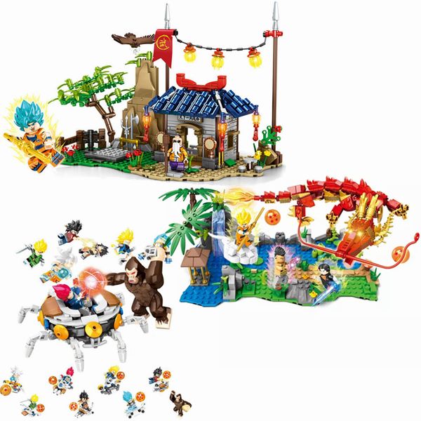 

new dragon comics ball son goku super saiyan 4 big chaos building blocks bricks classic model kids toys compatible lepining