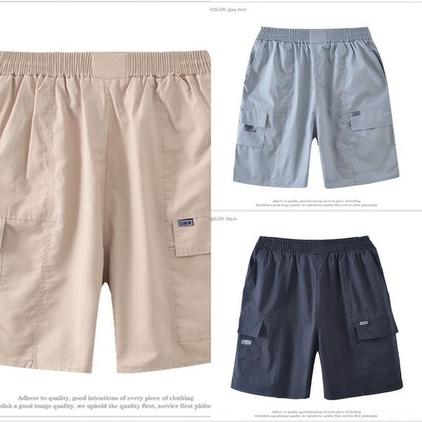 

akpli 2020 shorts ankle-length summer casual beach middle-aged shorts loose casual men's cropped pants middle-aged men's beach pan, Blue