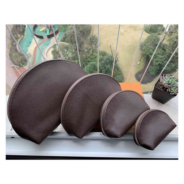 

4pcs brown women cosmetic organizer makeup travel pouch make up bag