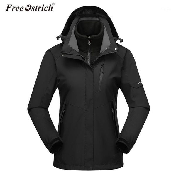 

ostrich jackets plus size women solid long sleeve outwear coats rainproof women hooded clothes windproof chaqueta mujer n301, Black;brown
