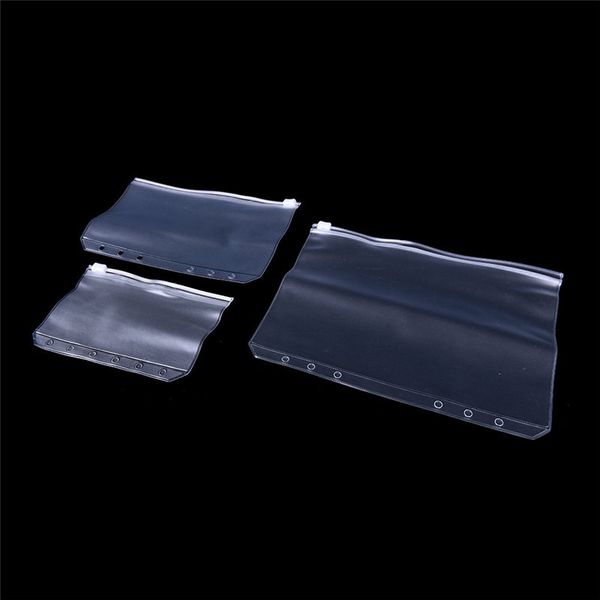 

pvc 6 hole binder loose-leaf notebook waterproof a5/a6/a7 zipper bag business card bags kids learning file fol