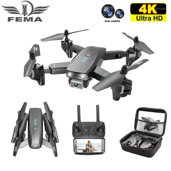 

fema s173 mini drone with camera 4k hd professional wide angle selfie wifi fpv vs rc quadcopter s167 dron gps1