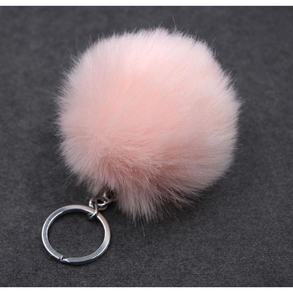 

christmas gift artificial rabbit fur ball plush fuzzy fur key chain pom pom keychain car bag keychain key ring pendant jewelry f jllufz, Silver