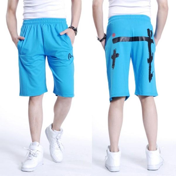 

men's shorts summer plus size hiphop cotton men hip hop chinese style short man print trousers 6xl 7xl, White;black