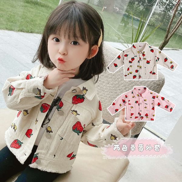 

spring coat fashionable korean jeans thin and cardigan girls' autumn cloth children's fashion, Black