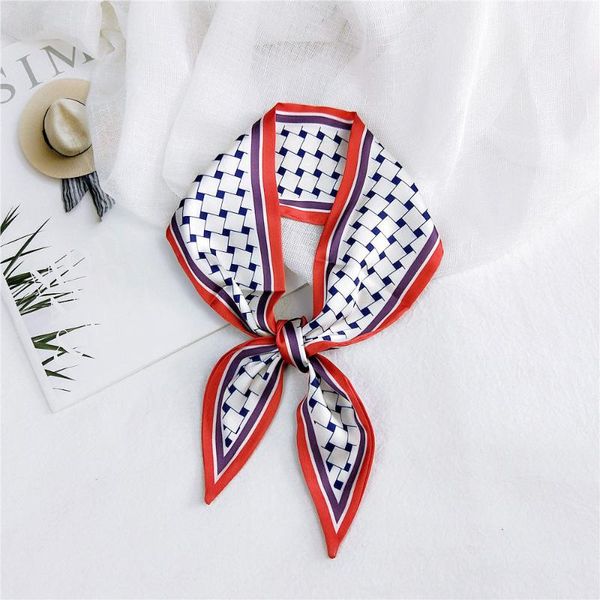 

fashion paisley bag scarf skinny hijab scarf femme bandana foulard silk head for ladies hair headband scarves & wraps, Blue;gray