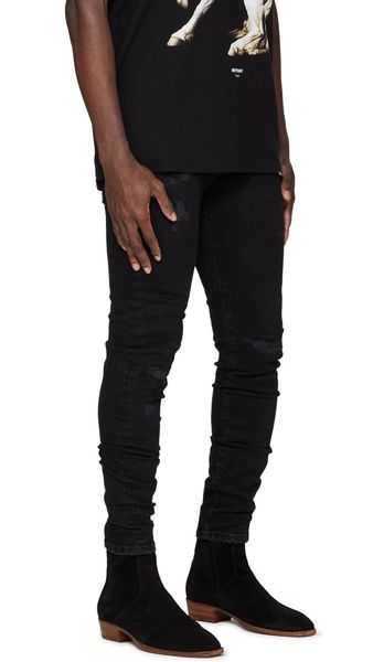 

20ss european high street liverrressed pattered джинсы ретро ретро растяжки джинсовые брюки мода высокое качество пара женщины мужские джинс, Blue