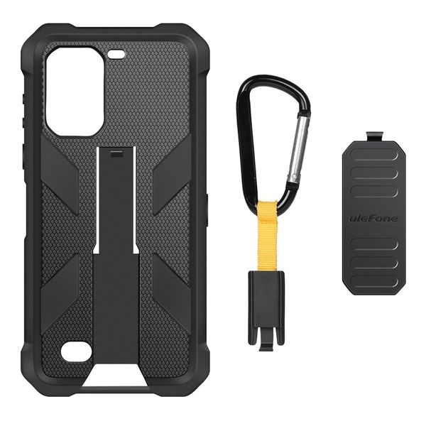 

для ulefone брони 7 мобильный телефон обложка многофункциональный тпу pc защитный чехол с задним зажимом карабин крюк