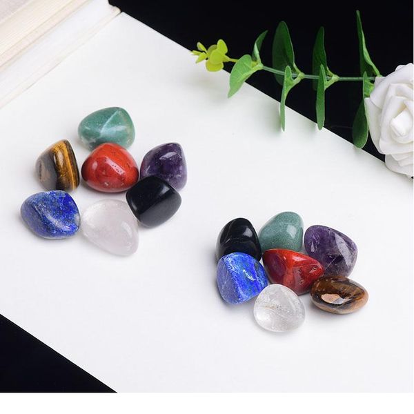 

natural quartz seven chakra stone 7 colors set yoga chakra lrregular manual polishing reiki healing crystals stone ston qylvtl, Black
