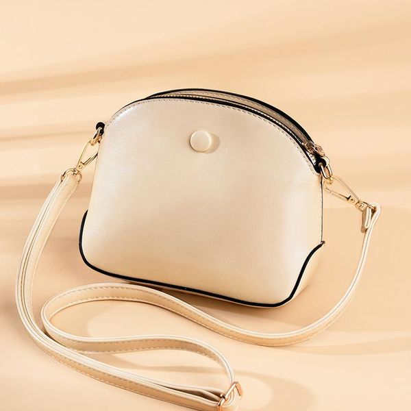 

shoulder bags bag women's 2021 fashion versatile mini shell messenger trend pu solid color