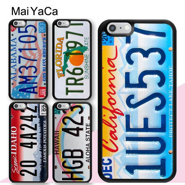 

maiyaca usa license number plates case for iphone 12 mini 11 pro x xr xs max se 2020 6s 7 8 plus 5s cover