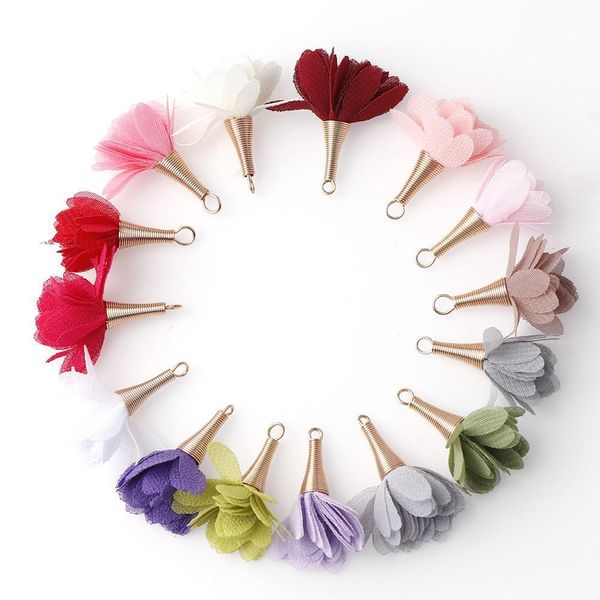 

10pc 1230mm mixed styletassel flower silk polyester charms pendant drop earring tassel for jewelry diy supplies making h sqciuy