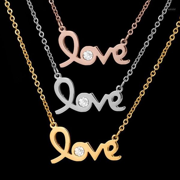 

silver chain necklace punk neck chains for women jewelry on the neck cute necklace gold letters pendent gold accesories1