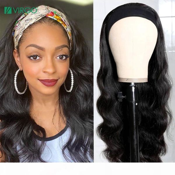 

парик дева оголовья 100% человеческих волосы шарф парик remy перуанских волны тела для афро-американских женщины доступного оголовья начинаю, Black;brown
