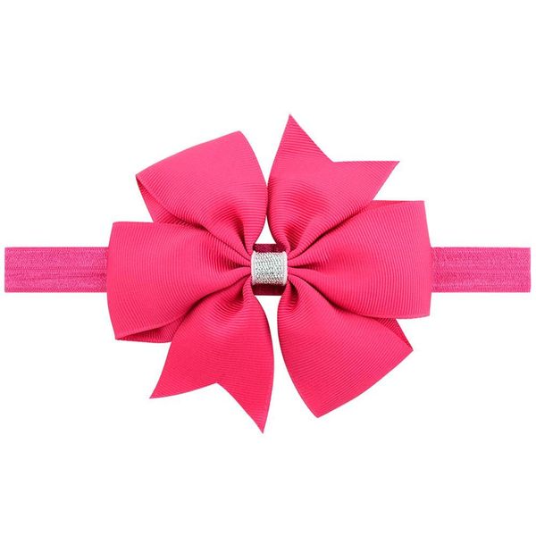 

20pcs/lot lovely elegant colorful silver bow headband hair bands for kids solid color headress hair accessories 750 q sqczhj