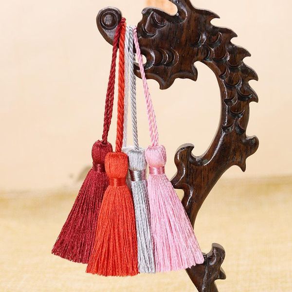 

20pcs silk bookmarks hanging tassel fringe diy curtain garment bag crafts supplies diy scrapbook tassel accessories pendant 10cm h jlliuy