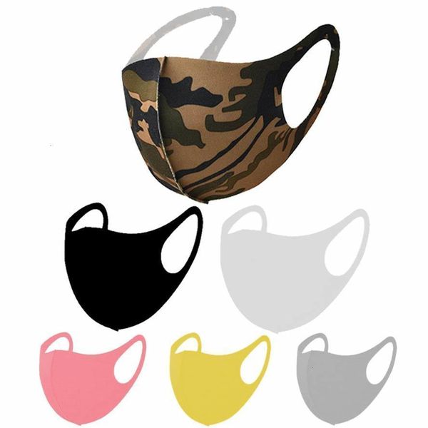 

designer silk ice face mask kids face masks fashion black camo white dust-proof children 4jkb