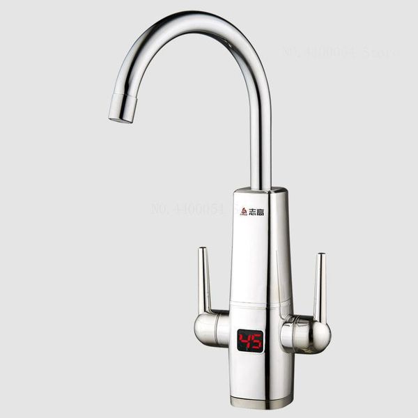 

big stream tankless electric & cold water heater faucet kitchen instant heating tap water heater with 2 handles ing